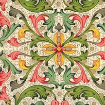 Tiled Floral Florentine Print Paper ~ Rossi Italy